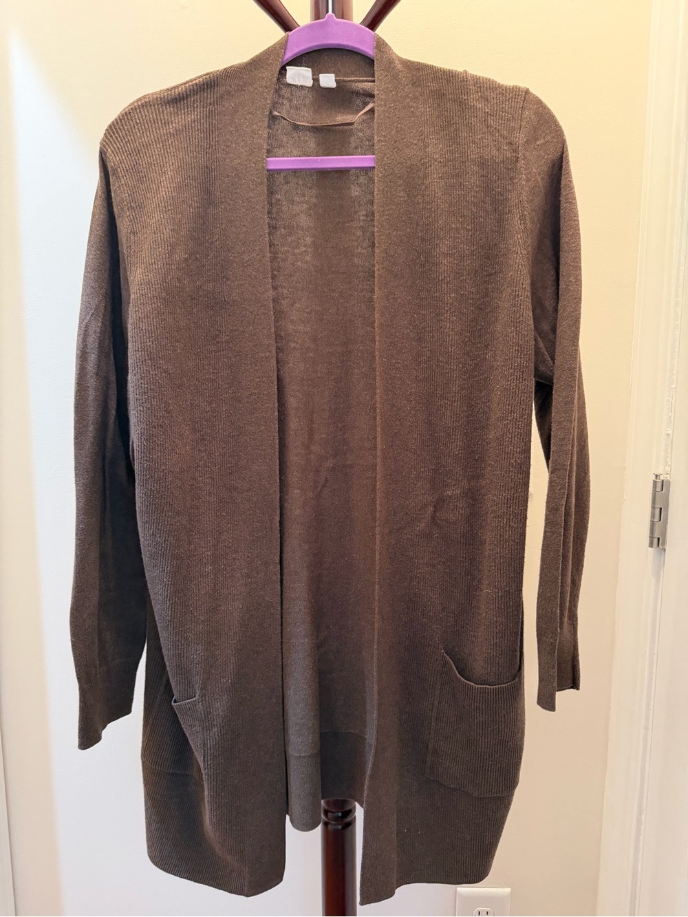Gap Women's Open-Front Brown Cardigan Sweater